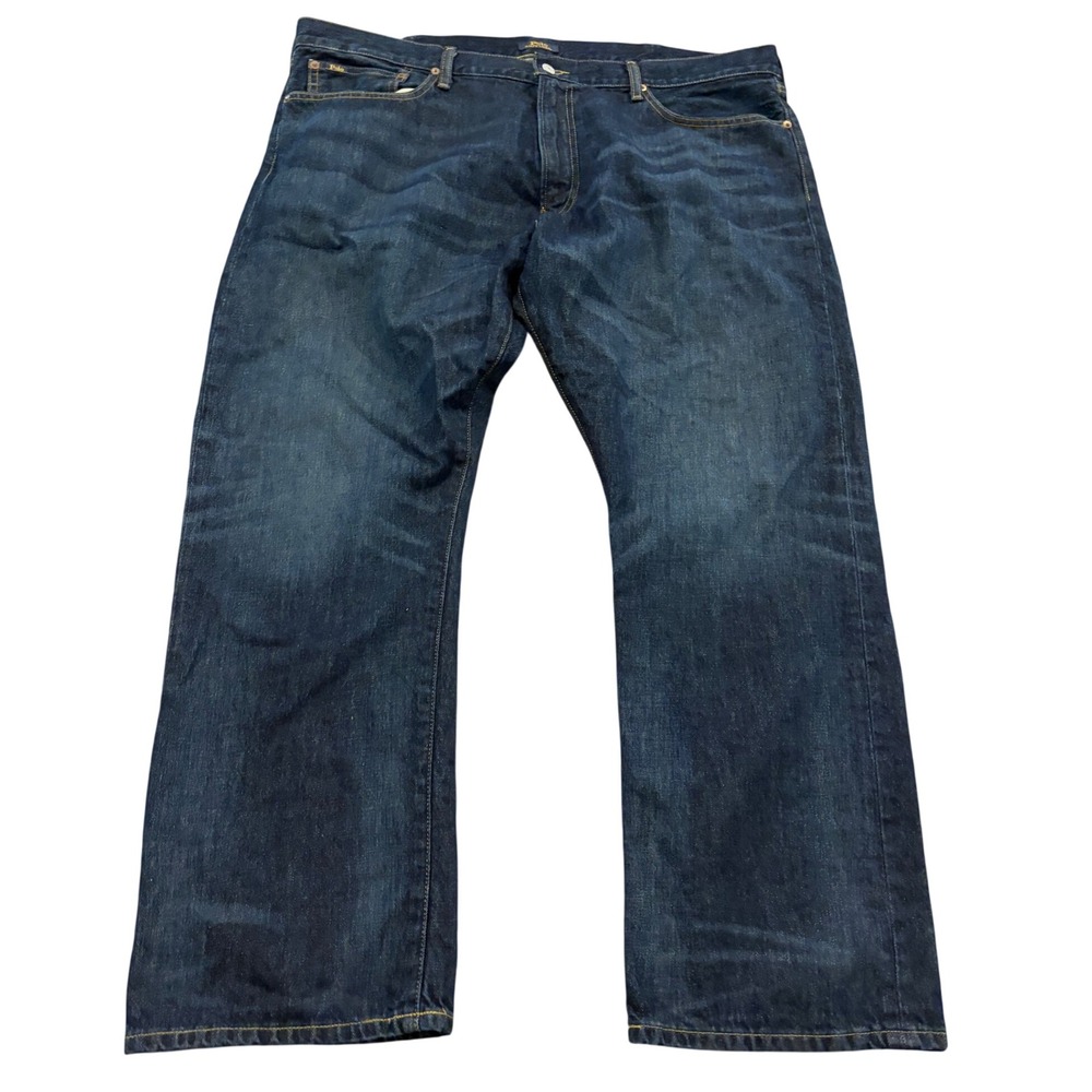Polo Ralph Lauren Hampton Relaxed Straight Jeans Men's 42x30 Dark Wash Denim